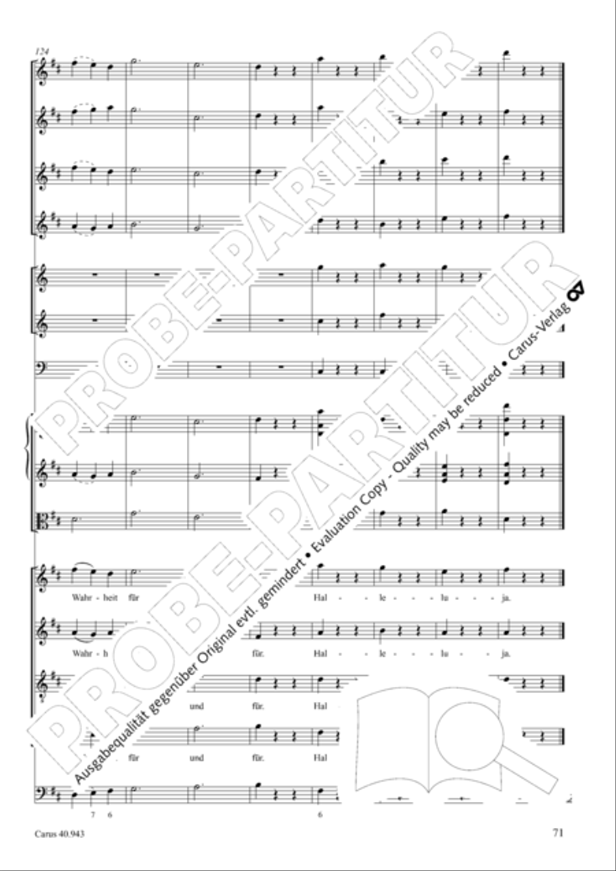Shout to the Lord, all the earth (Jauchzet dem Herrn, alle Welt) 4-Part scores gallery preview page 78