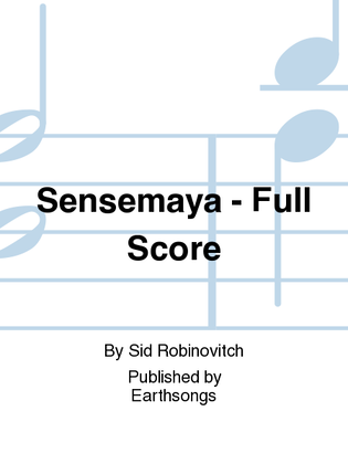 Book cover for sensemaya full score