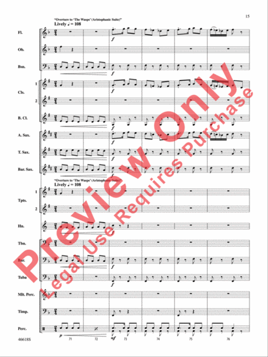 A Ralph Vaughan Williams Portrait Concert Band scores gallery preview page 16