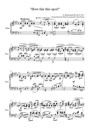 Rachmaninoff - How fair this spot op.21 no.7