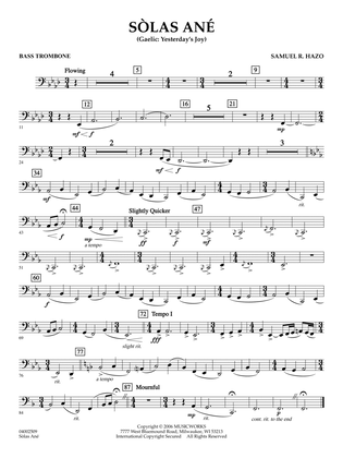 Sòlas Ané (Yesterday's Joy) - Bass Trombone