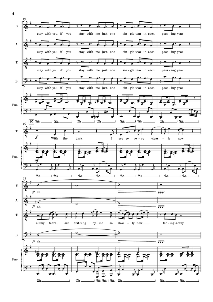 Follow You, Follow Me 4-Part scores gallery preview page 4