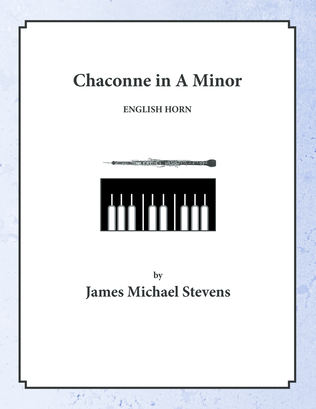 Book cover for Chaconne in A Minor - English Horn & Piano