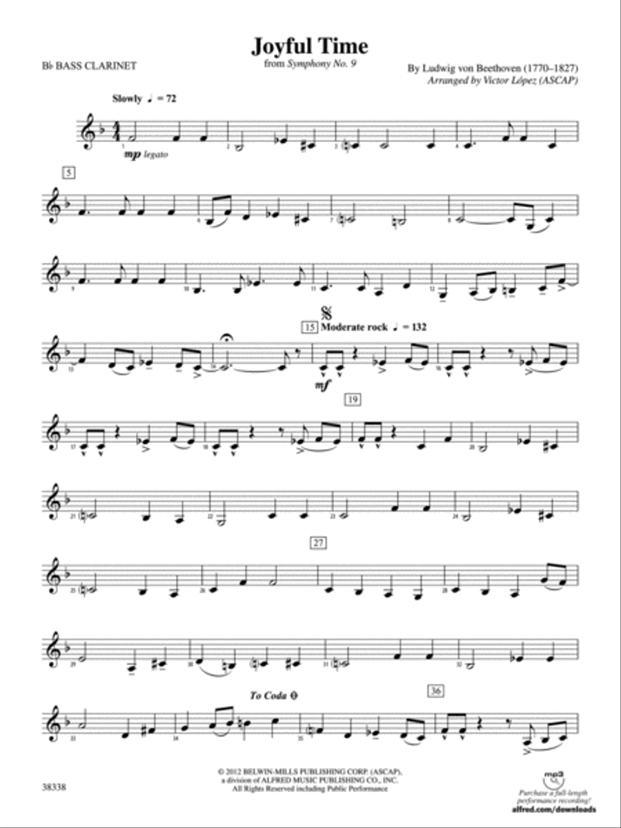 Book cover for Joyful Time: B-flat Bass Clarinet