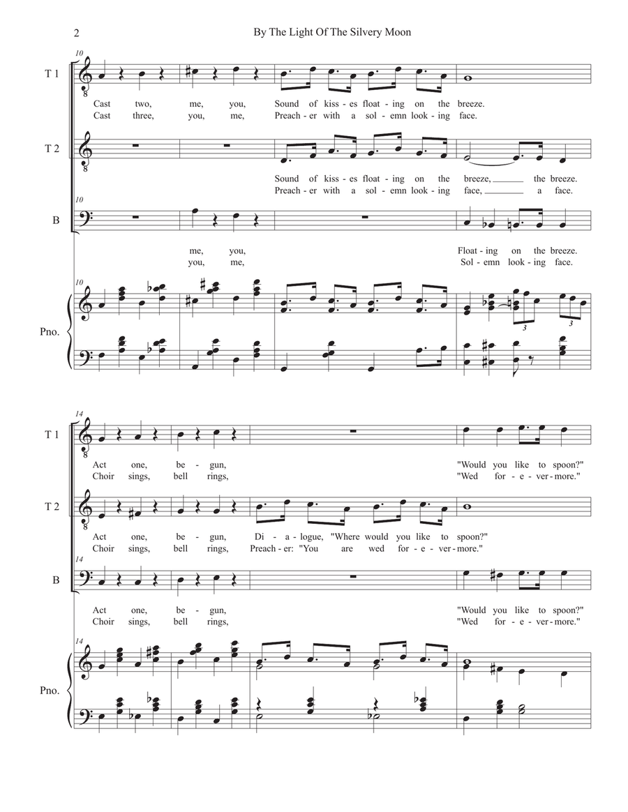 By The Light Of The Silvery Moon (Vocal Trio - (TTB) TTB scores gallery preview page 2