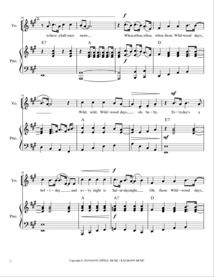 Wildwood Days Voice Solo scores gallery preview page 4