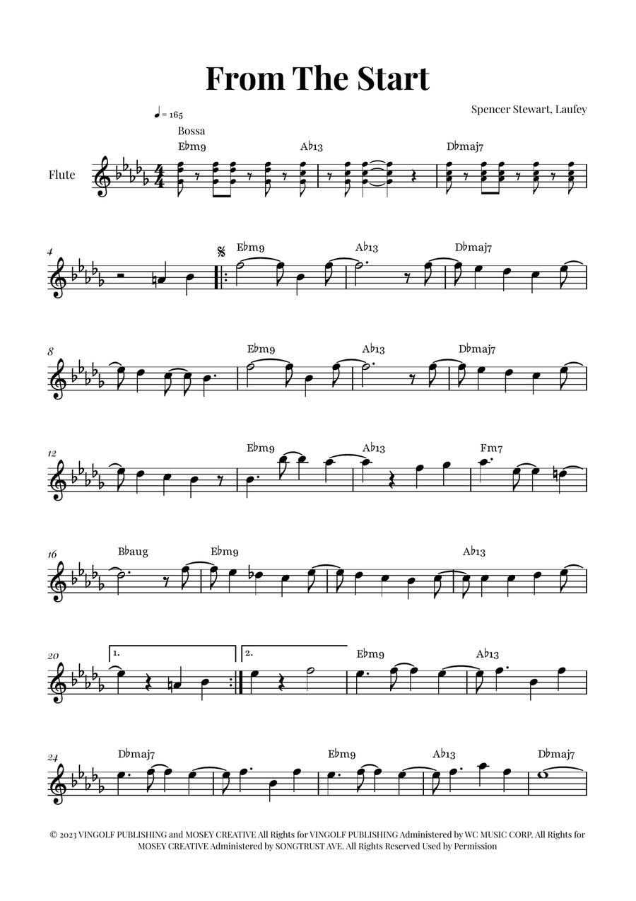 From The Start Flute Solo scores gallery preview page 1