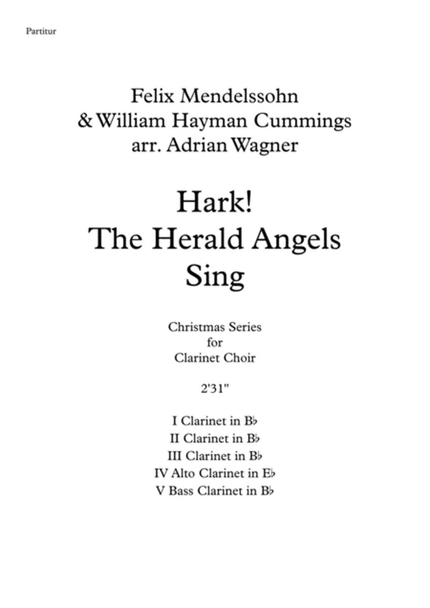 "Hark! The Herald Angels Sing" (Take 6 Style) Clarinet Choir arr. Adrian Wagner image number null