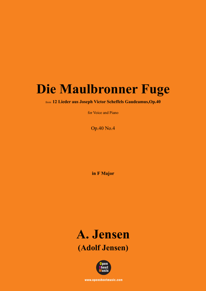 A. Jensen-Die Maulbronner Fuge,in F Major,Op.40 No.4