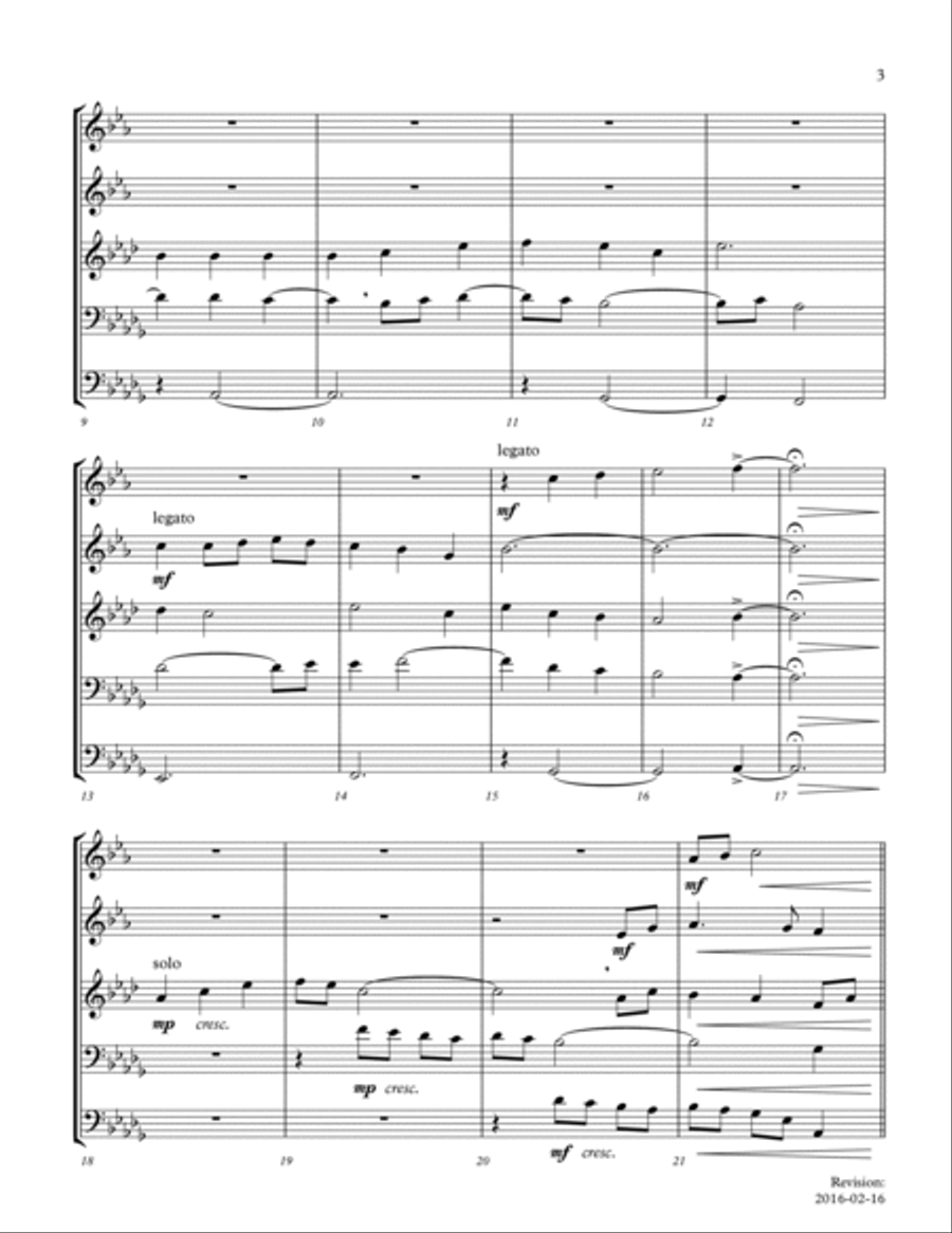 Be Thou My Vision Brass Ensemble scores gallery preview page 3