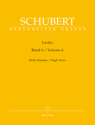 Book cover for Lieder, Volume 6