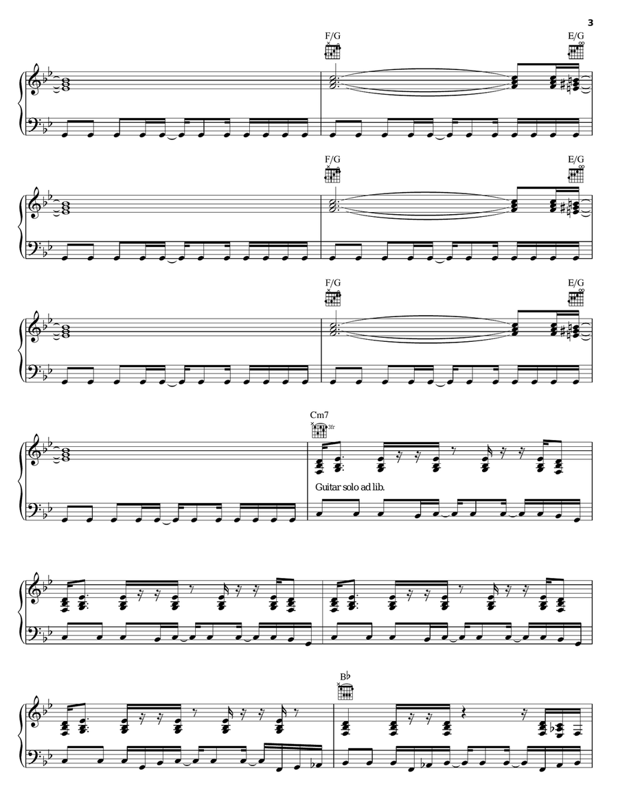 Cheap Sunglasses Cheap Sunglasses Piano, Vocal, Guitar scores gallery preview page 3