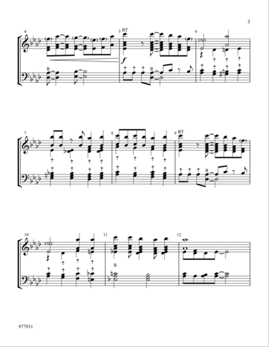 Go Tell It on the Mountain Handbell Choir scores gallery preview page 3