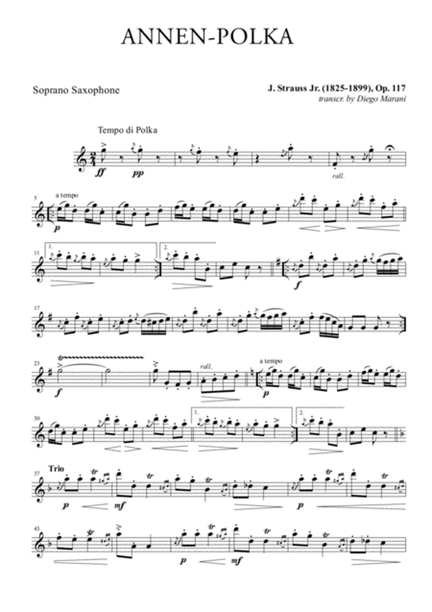 Annen-Polka for Saxophone Quartet image number null