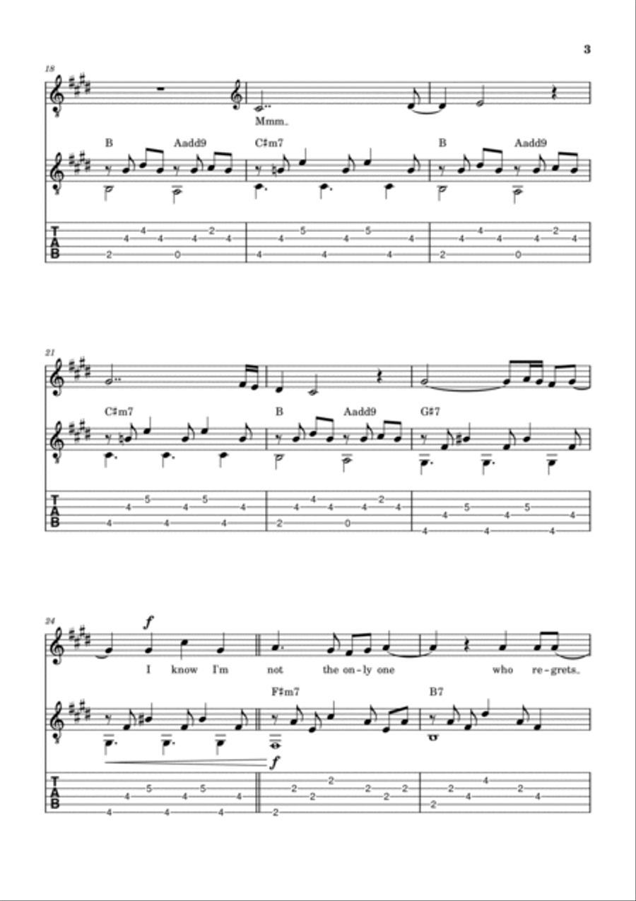 Million Years Ago Piano, Vocal, Guitar scores gallery preview page 3