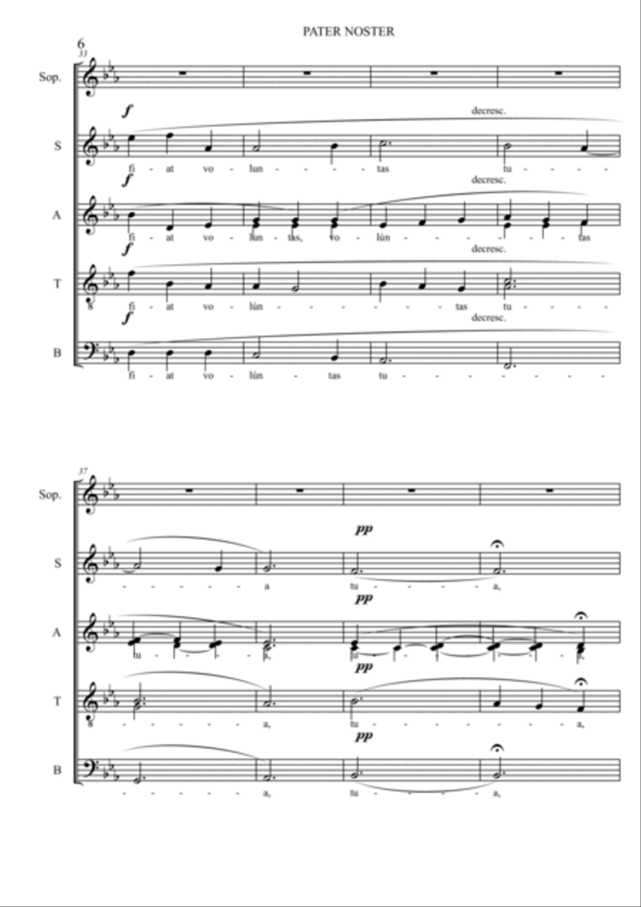 PATER NOSTER PATER NOSTER 4-Part scores gallery preview page 6