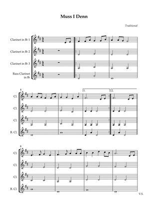 Book cover for Clarinet Quartet - Muss I Denn (Easy)