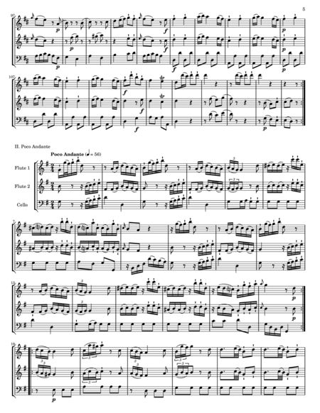 Koch Trio Sonata No. 1 in D Major image number null