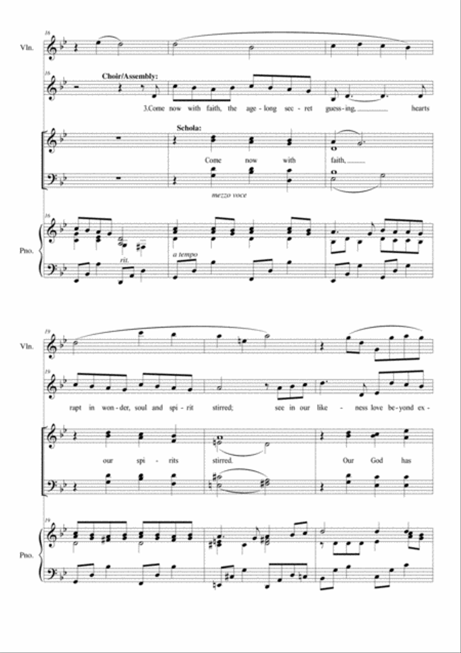 Come Now with Awe 4-Part scores gallery preview page 4