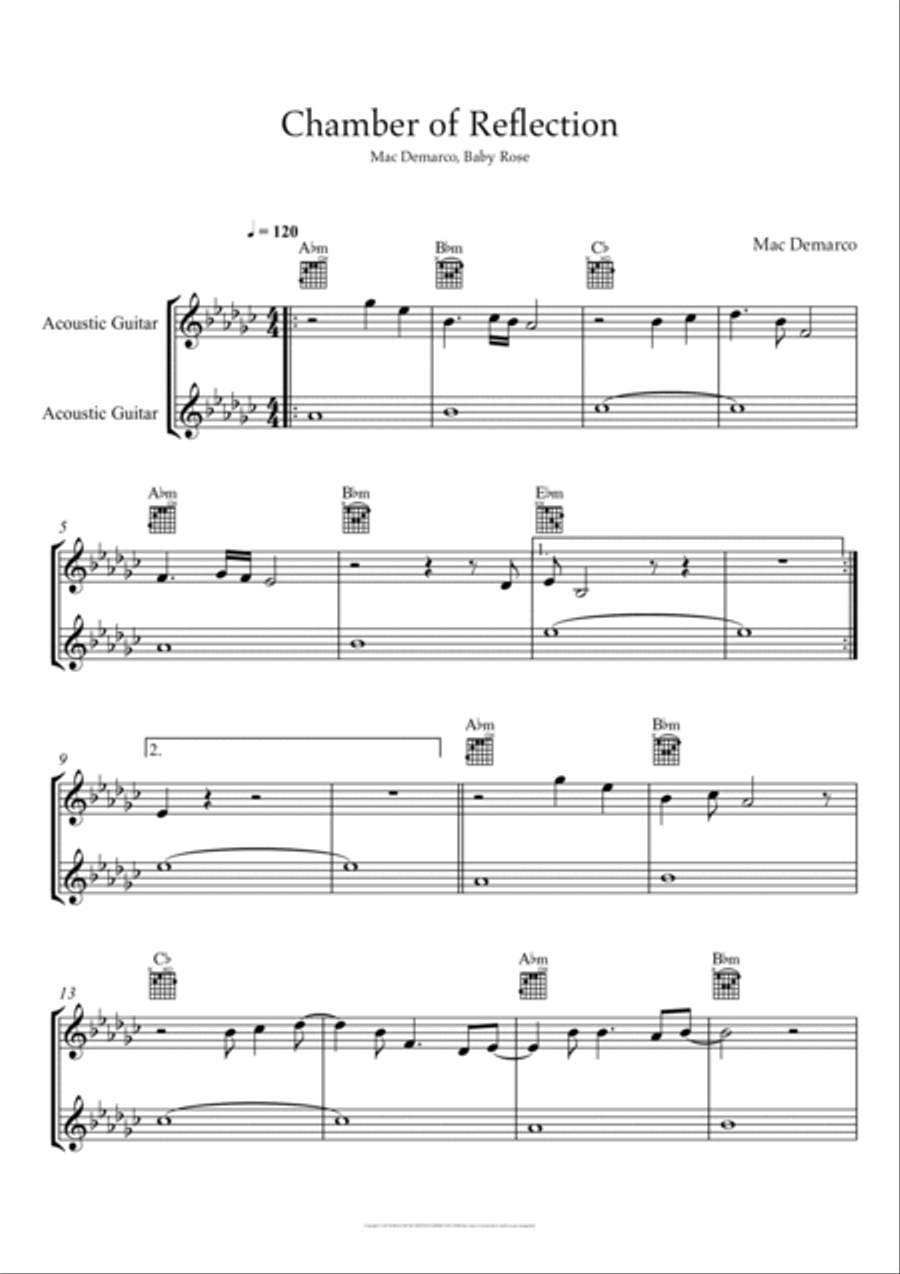 Chamber Of Reflection Chamber Of Reflection Acoustic Guitar scores gallery preview page 2