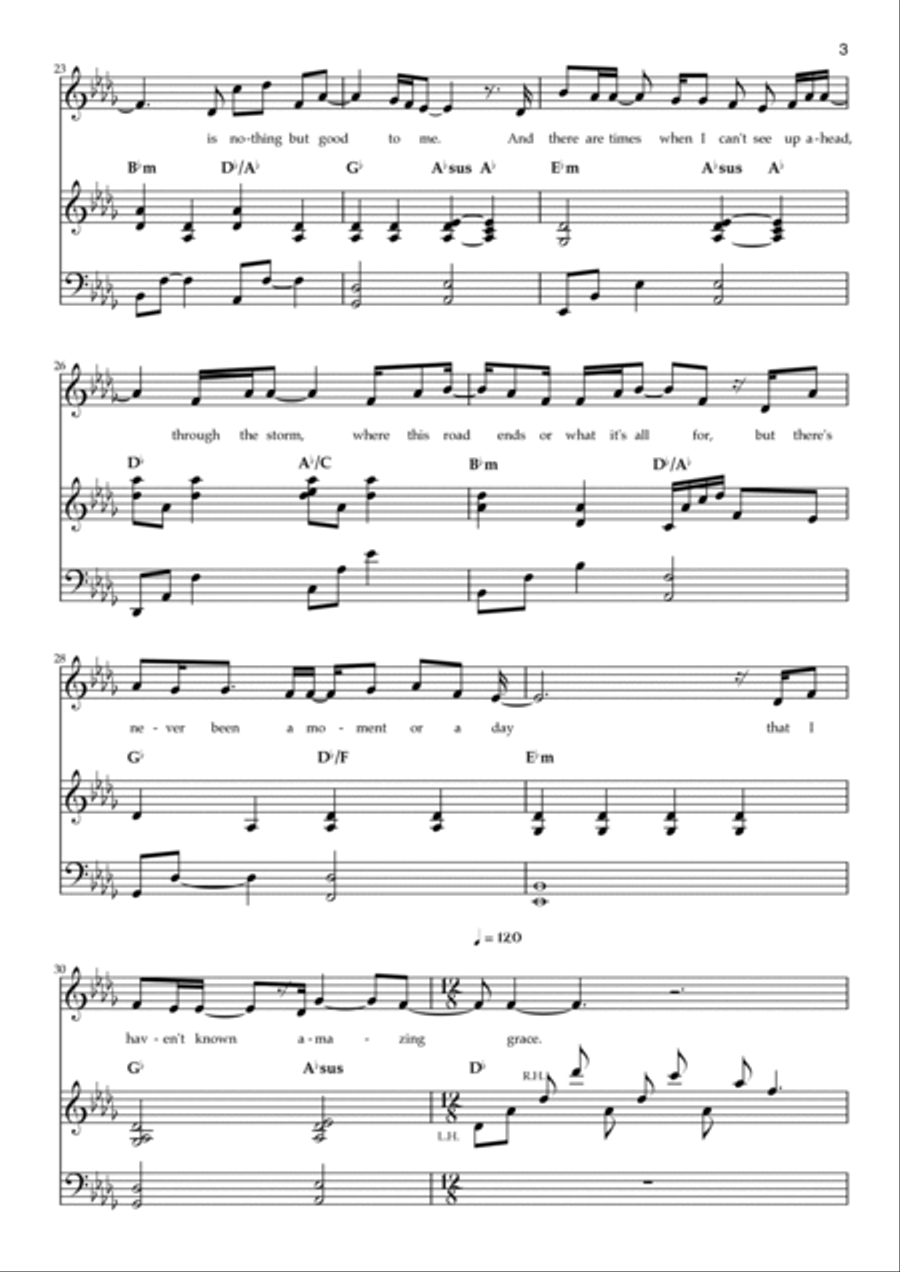 Amazing Grace (Nothing But Good) Piano, Vocal, Guitar scores gallery preview page 3