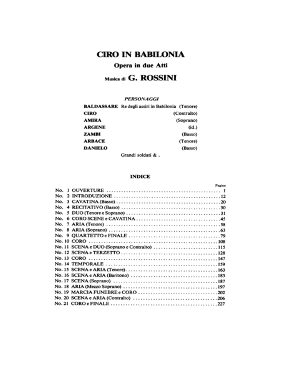 Ciro in Babalonia Voice scores gallery preview page 4