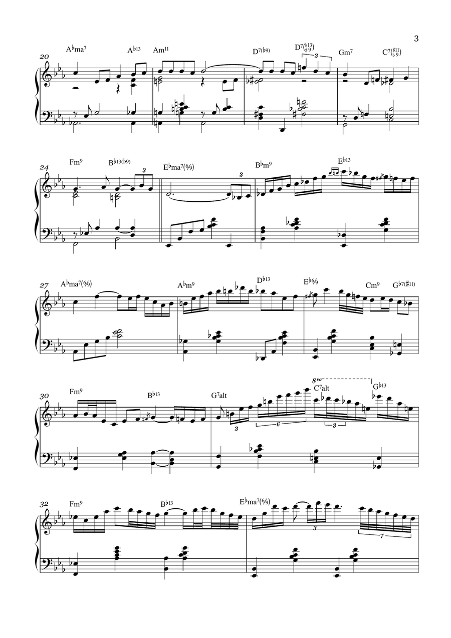 Misty Piano Solo scores gallery preview page 3