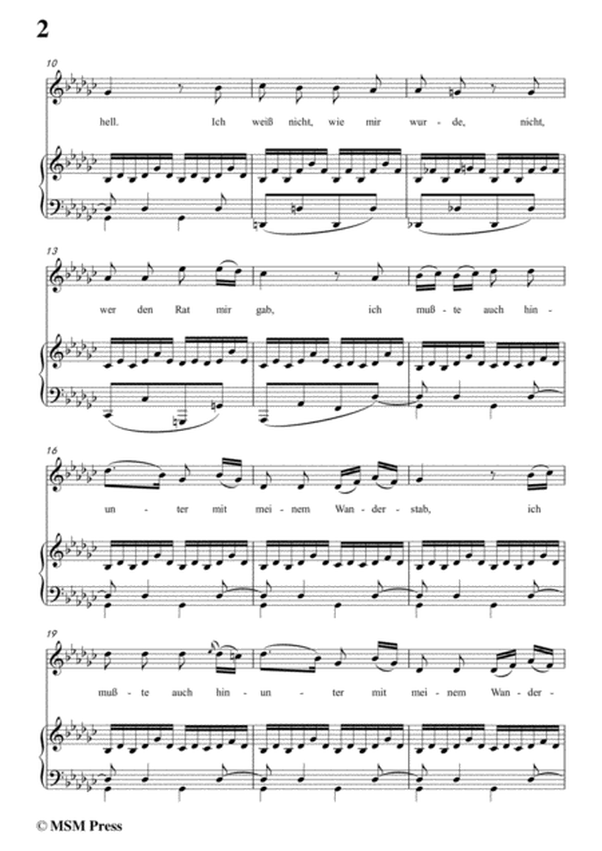 Schubert-Wohin,from 'Die Schöne Müllerin',Op.25 No.2,in G flat Major,for Voice&Piano image number null