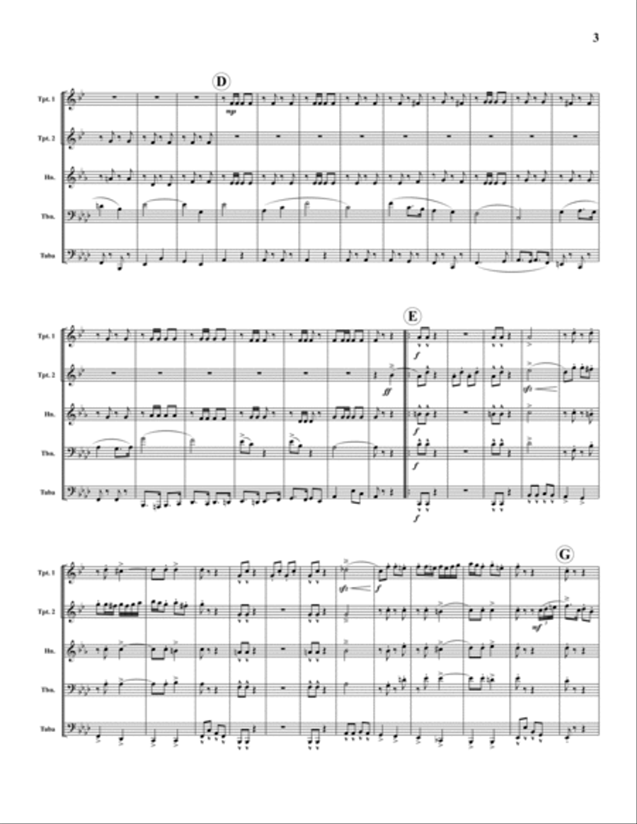 Fairest of the Fair Brass Quintet scores gallery preview page 3