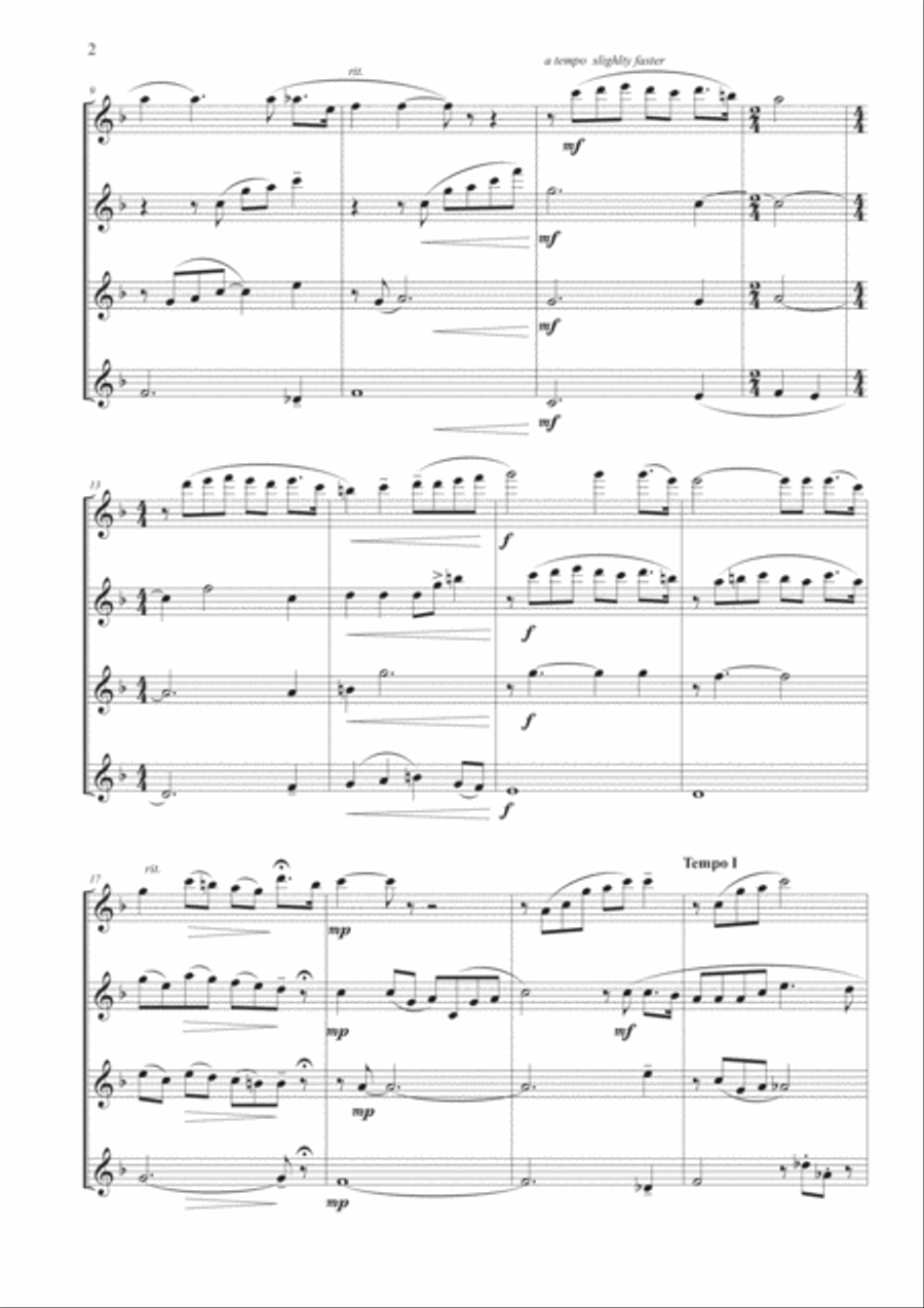 Nessun Dorma for Flute Quartet Flute Quartet scores gallery preview page 4
