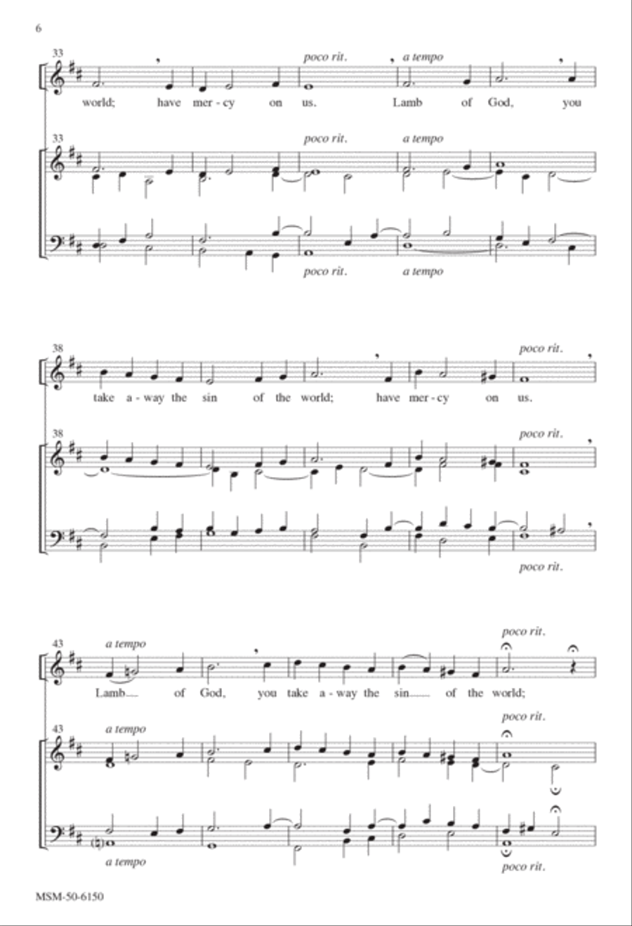 Lamb of God 4-Part scores gallery preview page 5