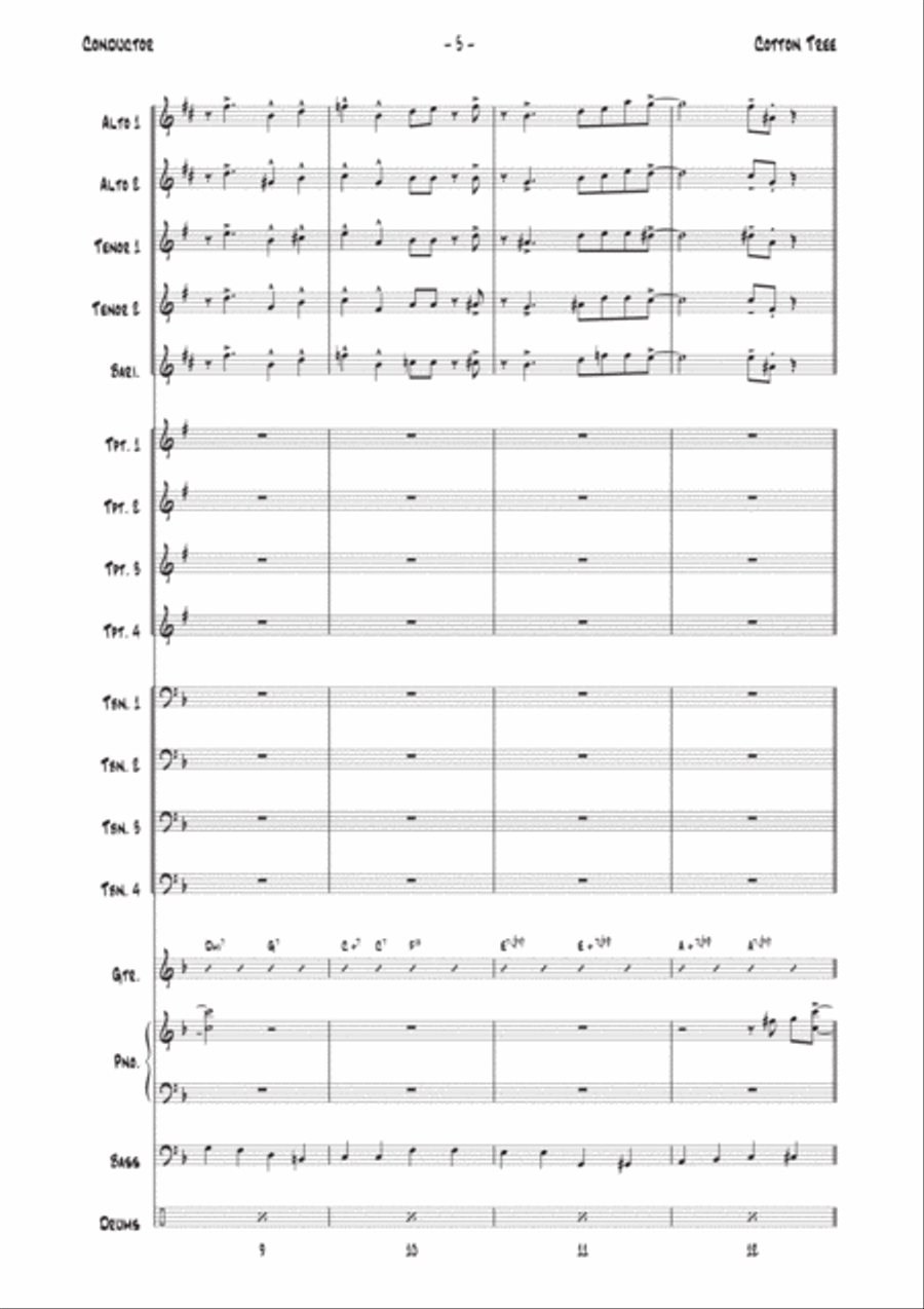 Cotton Tree Jazz Ensemble scores gallery preview page 5