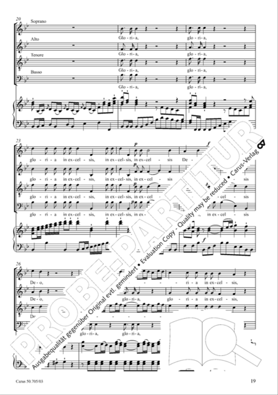Missa in g. Hasse-Werkausgabe IV/3 4-Part scores gallery preview page 28