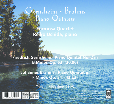 Gernsheim & Brahms: Piano Quintets