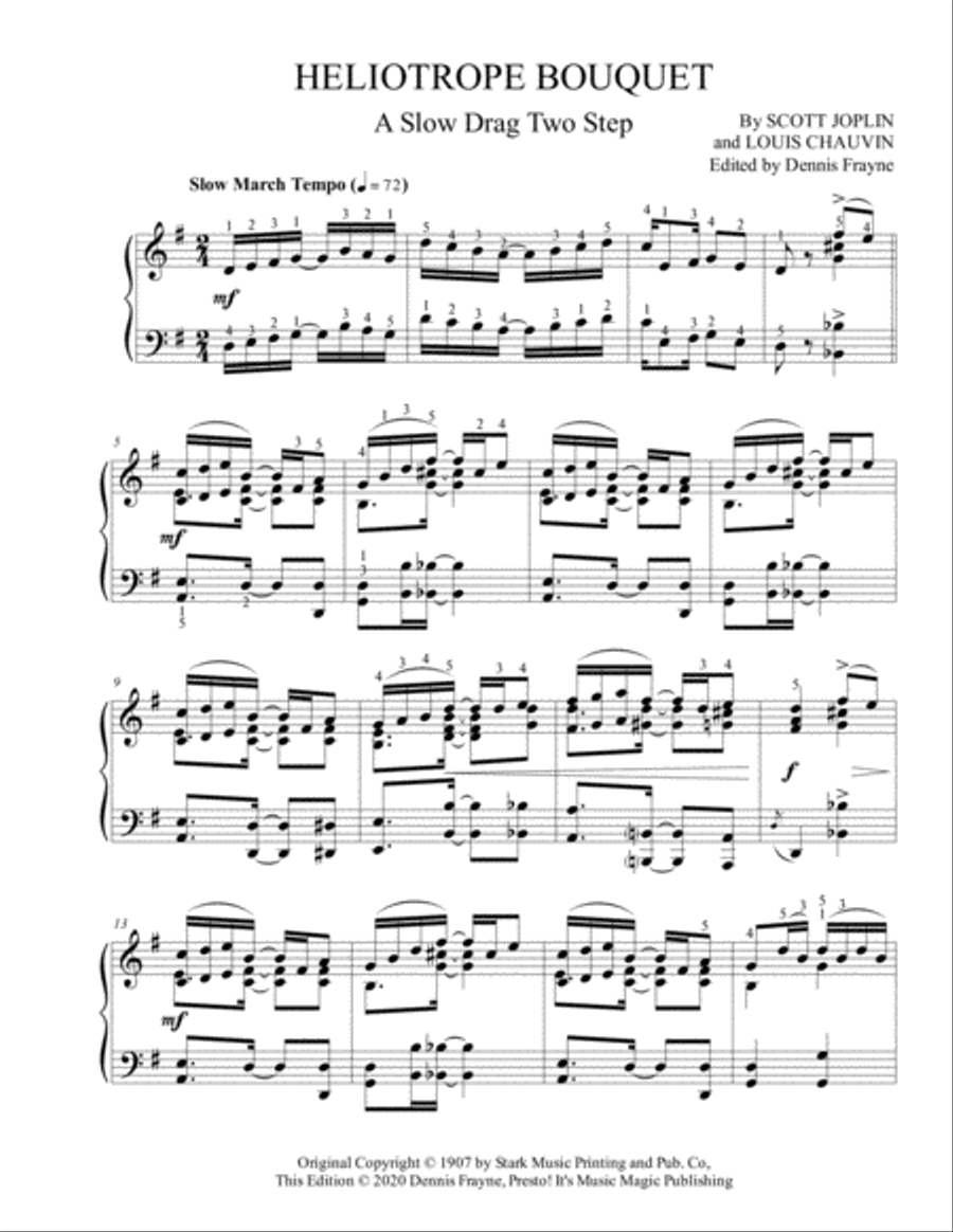 Heliotrope Bouquet Heliotrope Bouquet Piano Solo scores gallery preview page 1