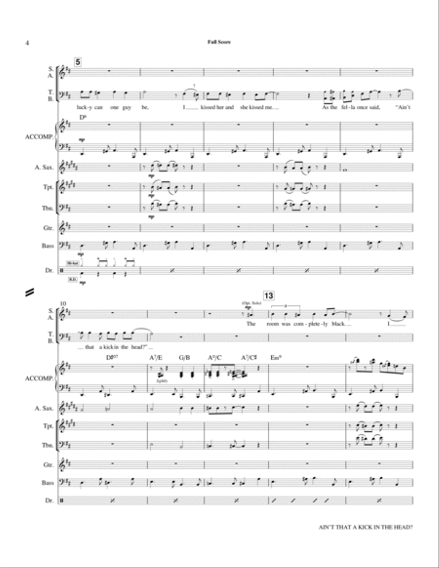 Ain't That A Kick In The Head? - Full Score Choir scores gallery preview page 2