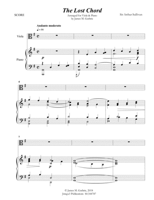 Sullivan: The Lost Chord for Viola & Piano