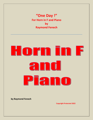 One Day ! for Horn in F and Piano - Intermediate level