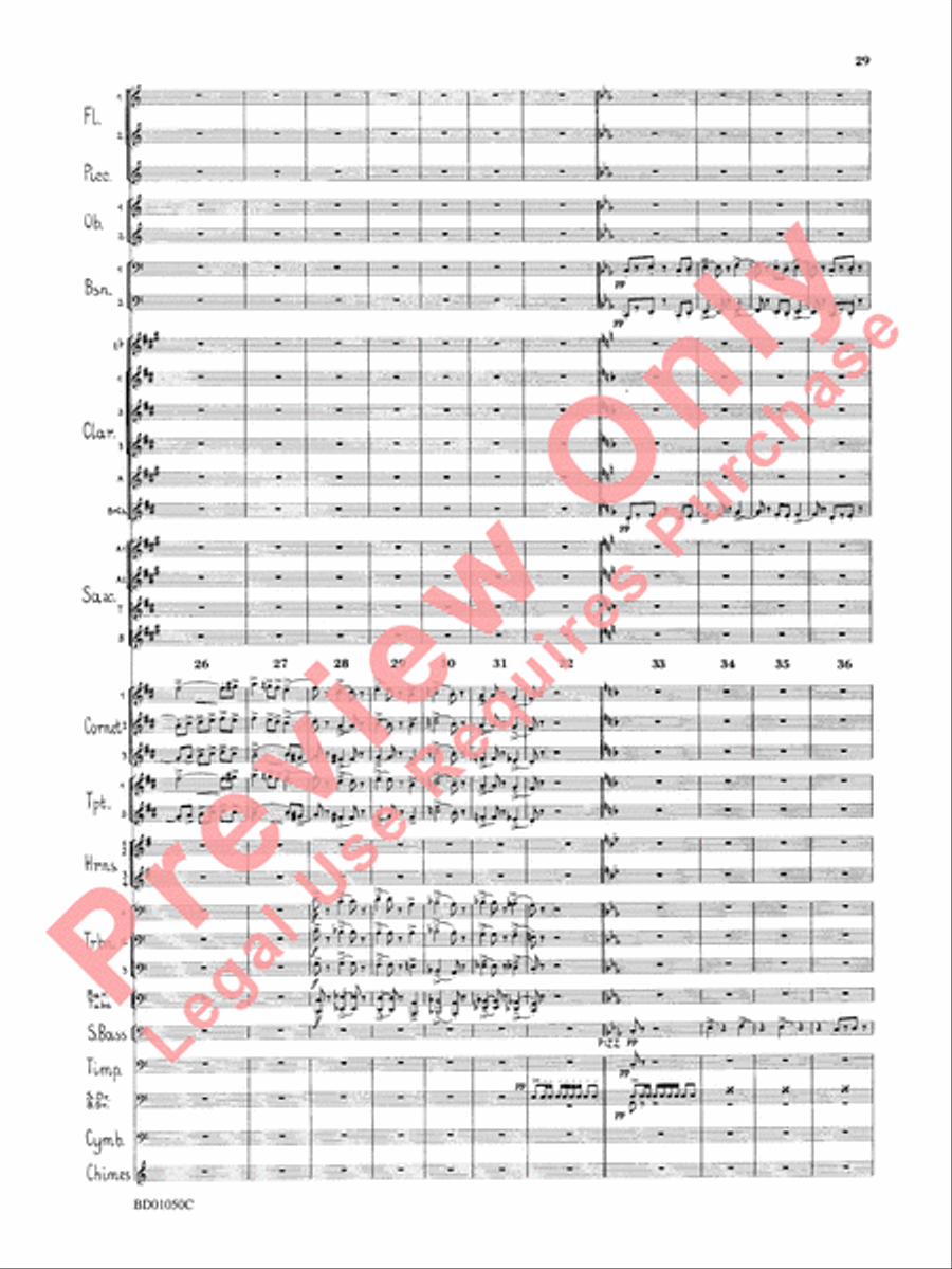 Trittico Concert Band scores gallery preview page 32