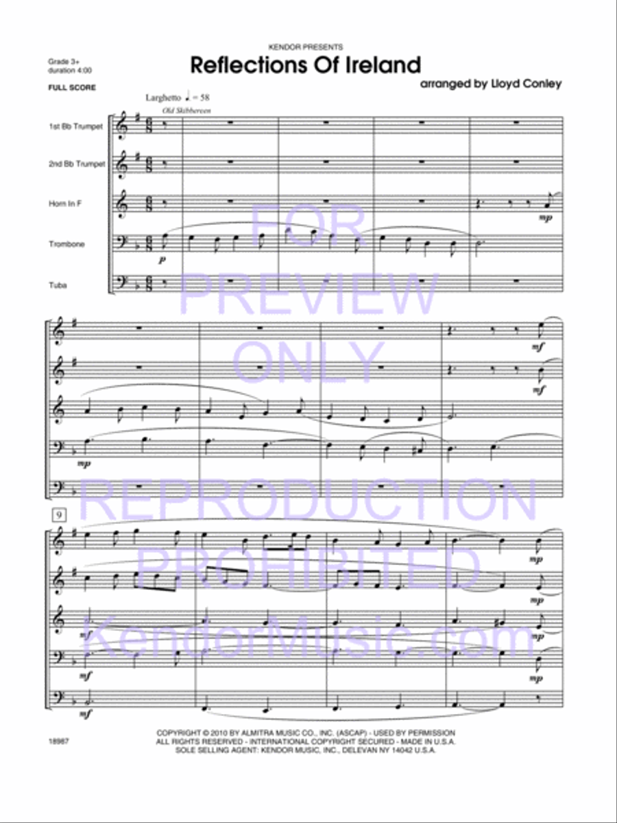 Reflections Of Ireland Reflections Of Ireland Horn scores gallery preview page 2