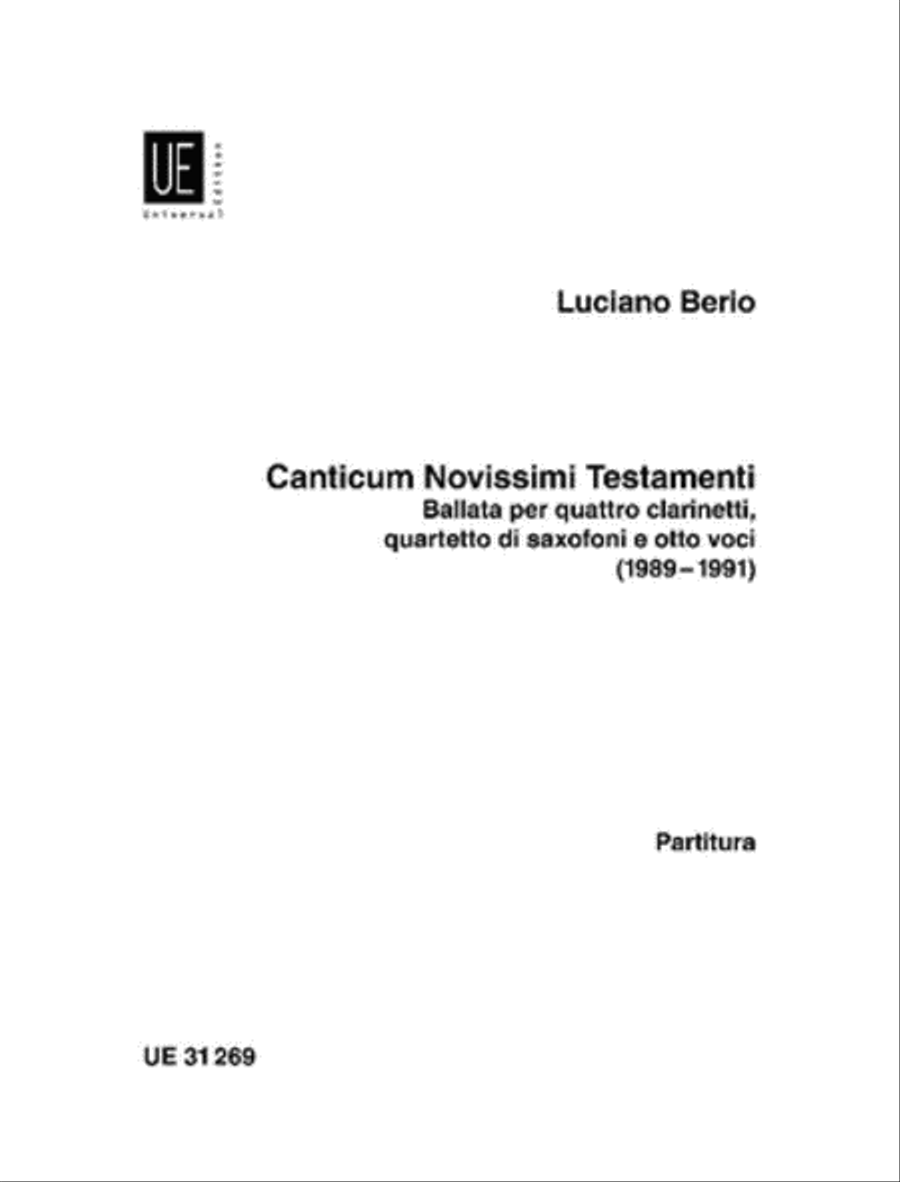 Canticum Novissimi Testamenti School and Community scores gallery preview page 1