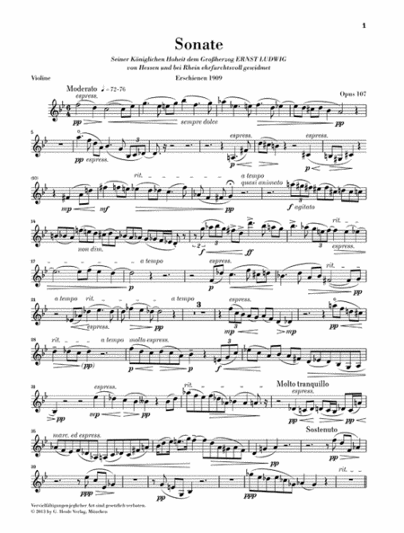 Max Reger – Clarinet Sonata, Op. 107