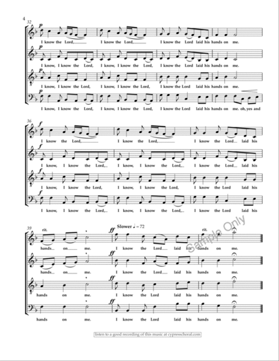 I Know The Lord I Know The Lord 4-Part scores gallery preview page 5