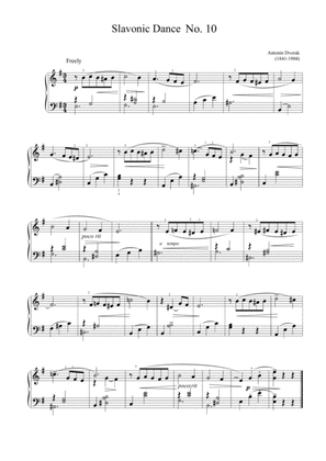Dvorak - Slavonic Dance No.10 (Easy piano arrangement)