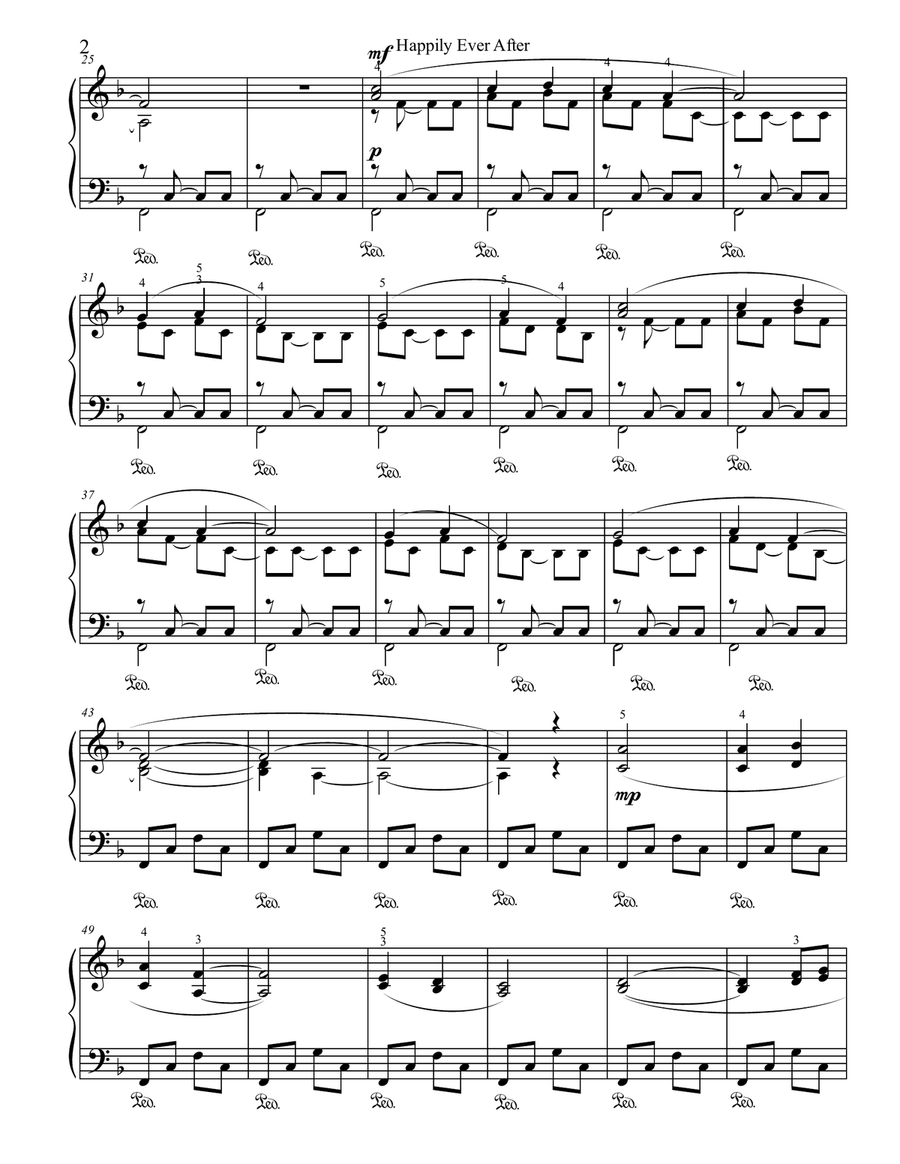 Happily Ever After Piano Solo scores gallery preview page 2