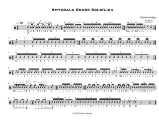 Book cover for Amygdala Marching Snare Solo/Lick