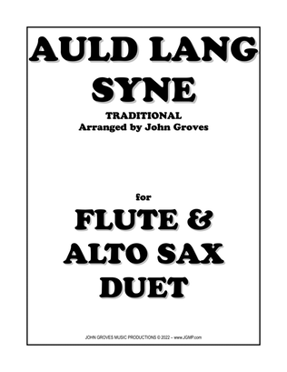 Book cover for Auld Lang Syne - Flute & Alto Sax Duet