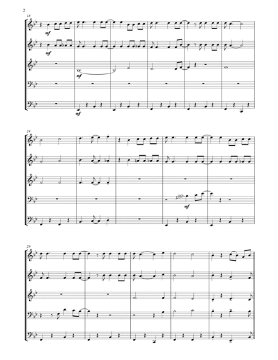 Down By The Riverside (brass quintet) Down By The Riverside (brass quintet) Brass Quintet scores gallery preview page 3