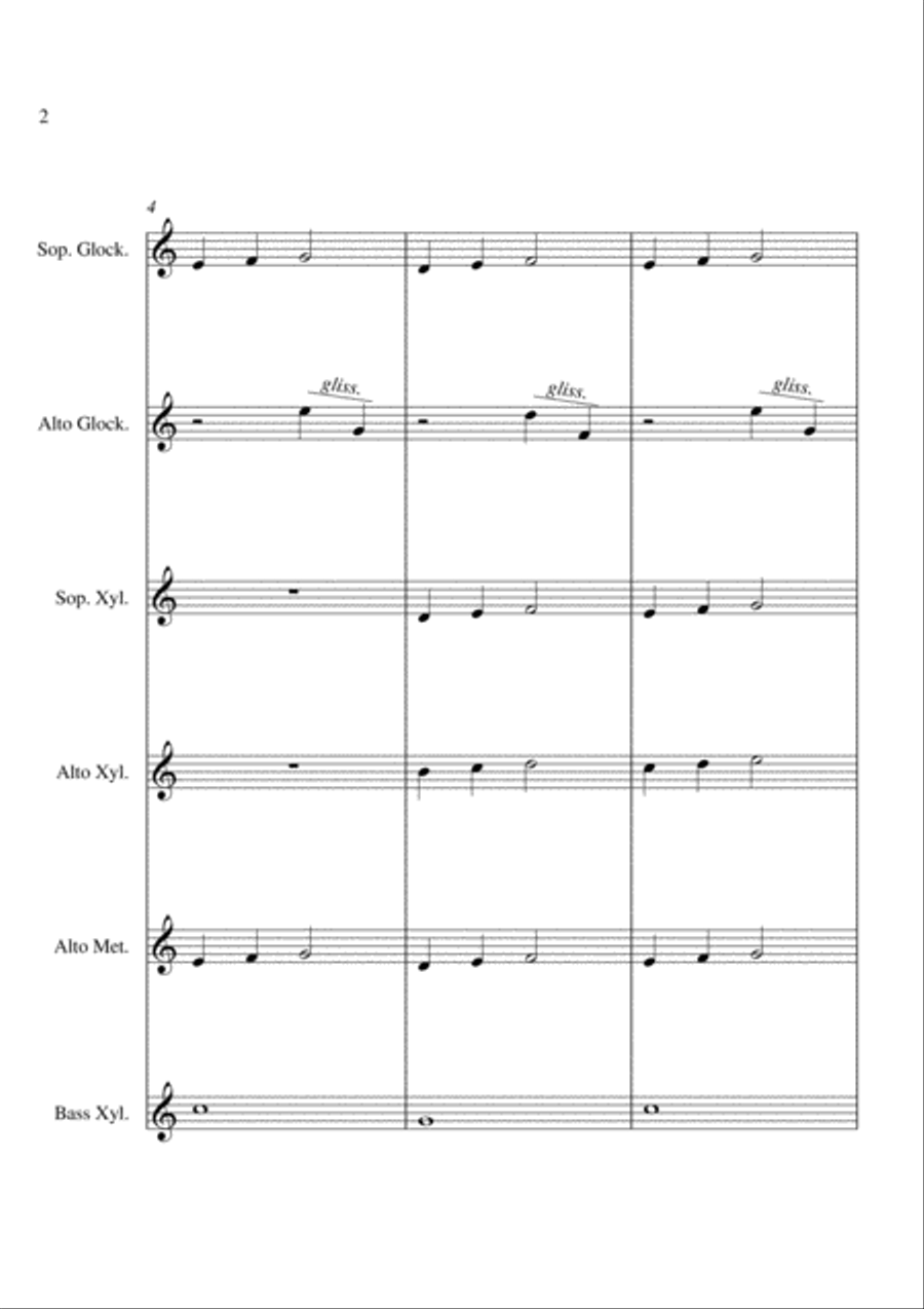 London Bridge Is Falling Down - For Orff Ensemble Percussion Ensemble scores gallery preview page 2