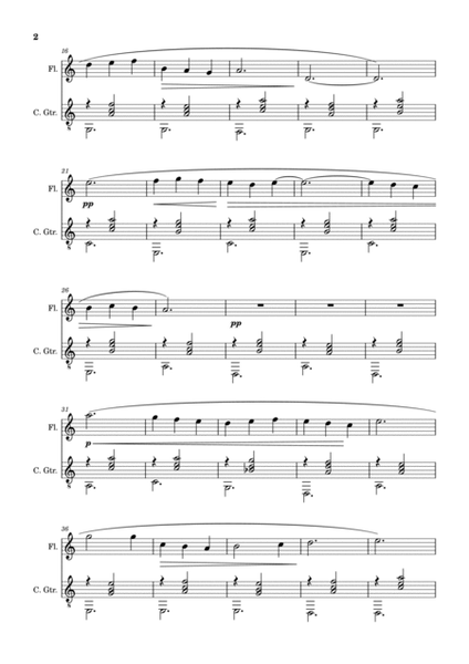 Erik Satie - 3rd Gymnopédie. Arrangement for Flute and Classical Guitar image number null
